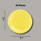 24 Count Yellow Round Paper Dessert Plates for Sunshine Party Themes 7 Inch
